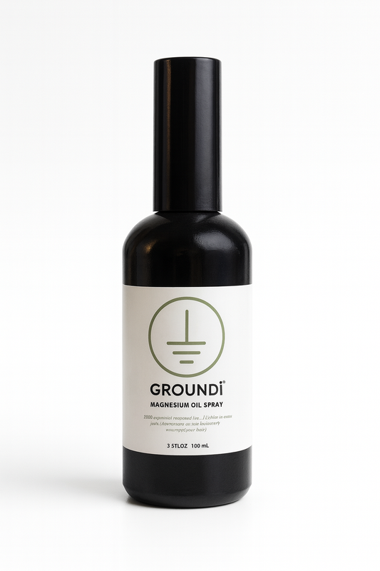 Groundi magnesium spray bottle for natural sleep aid and muscle recovery